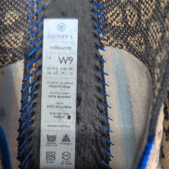 Rothy Brown and Black Leopard Print Flats size 9 - Picture 7 of 10